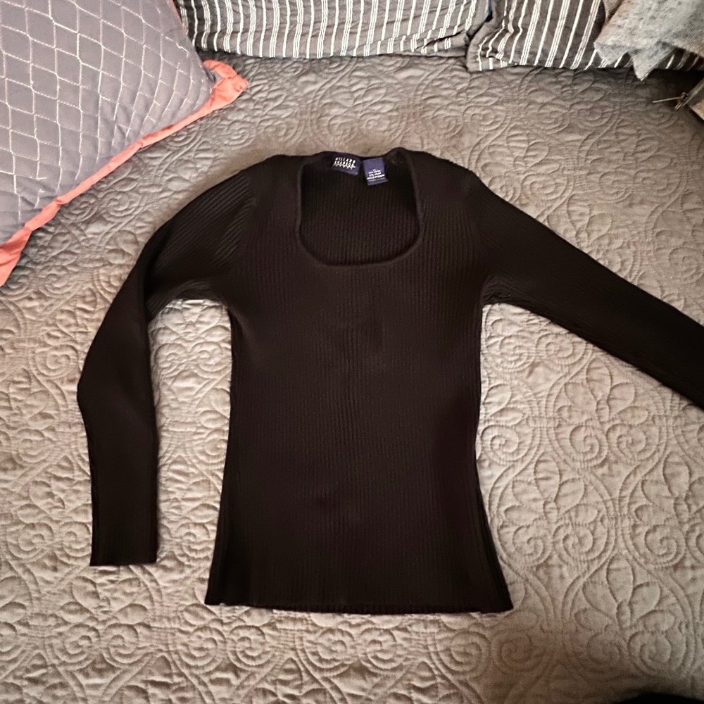 Hilliard Hanson Medium Black ribbed sweater